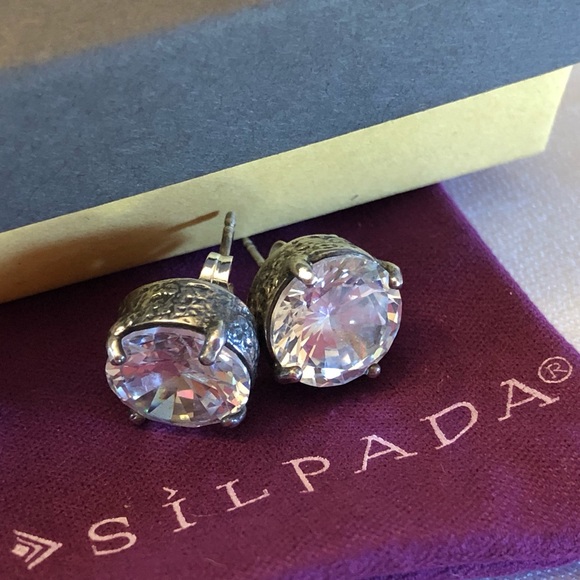 Silpada P2381 Crown Jewel Cubic Zirconia Earrings - Picture 10 of 16